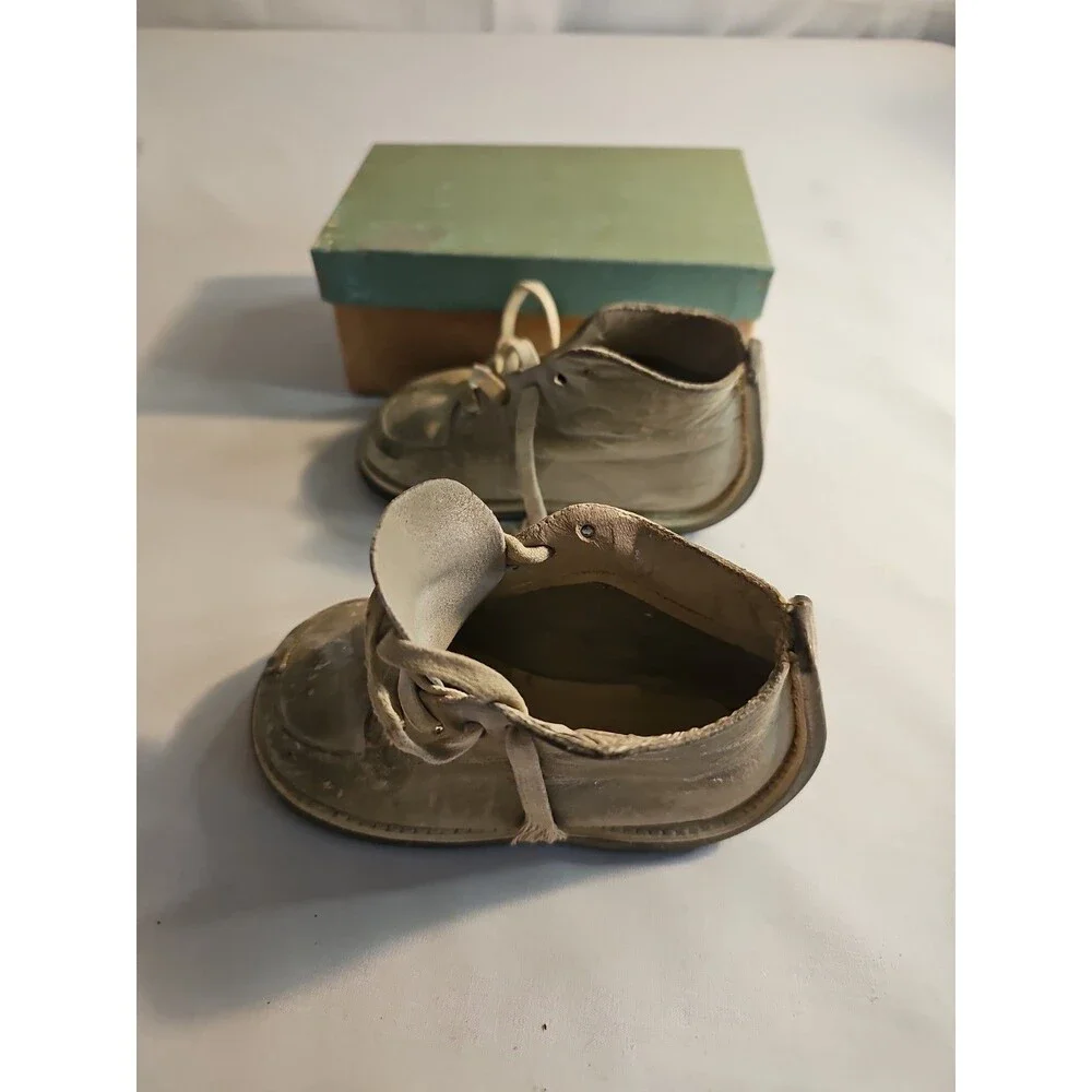Vintage Red Goose White Leather Kids Shoes Genuine Leather Soles